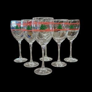 Waechtersbach Christmas Tree Wine Glasses Set Of 6